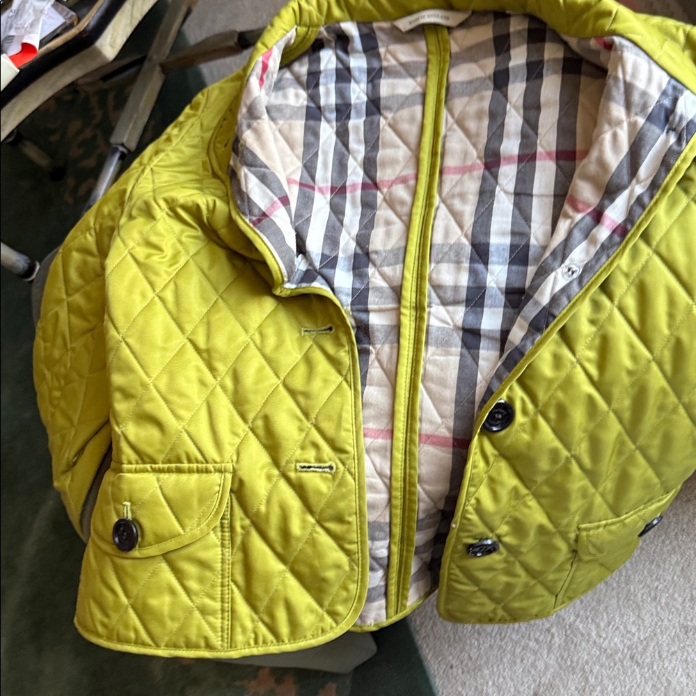 Quilted Light Green Women's Jacket BURBERRY